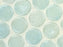 Full Sheet Sample - Liquid Drops Aqua Penny Round Glass Mosaic - 12" x 12" x 7 MM Frosted