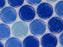Full Sheet Sample - Liquid Drops Gulfstream Penny Round Glass Mosaic - 12" x 12" x 7 MM Frosted
