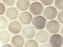 Full Sheet Sample - Liquid Drops River Penny Round Glass Mosaic - 12" x 12" x 7 MM Frosted