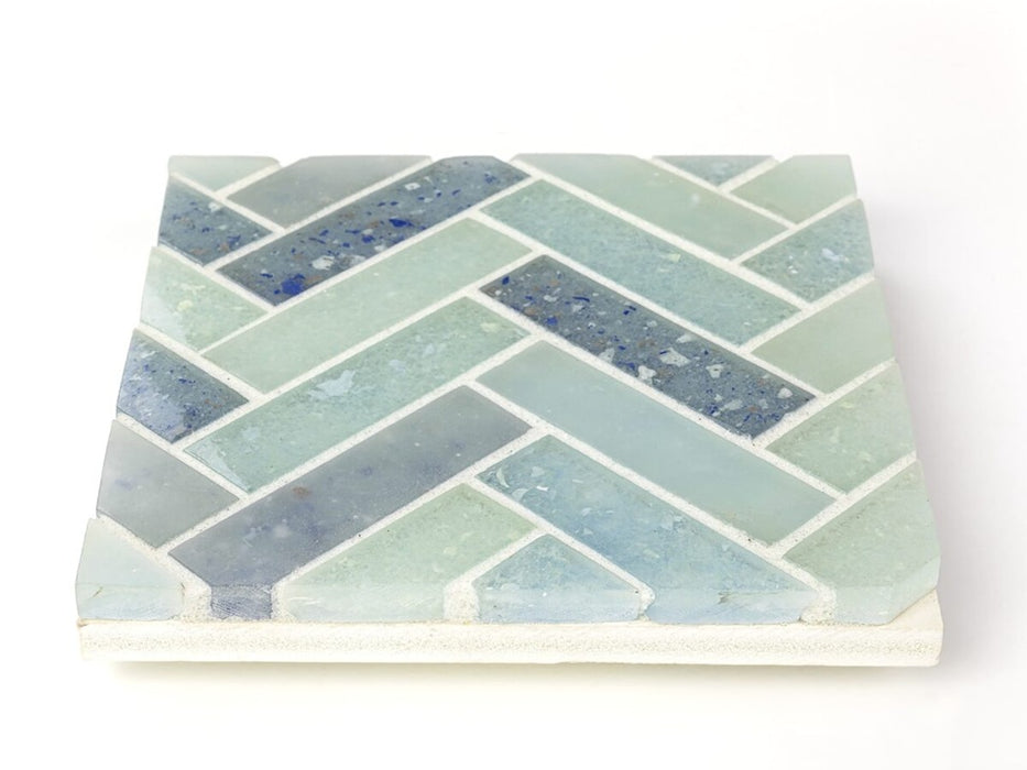 Glass Bermuda Blends Mosaic Clear & Frosted 3