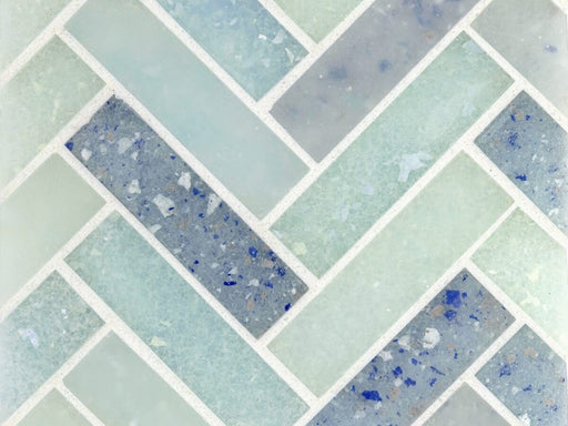 Glass Bermuda Blends Mosaic Clear & Frosted 1