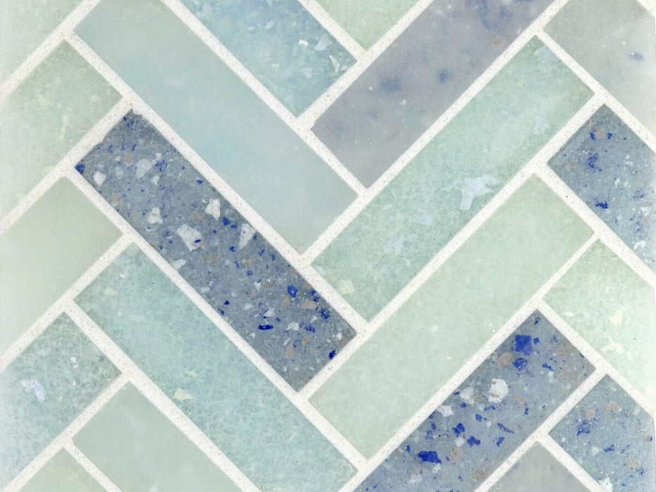 Glass Bermuda Blends Mosaic Clear & Frosted 1