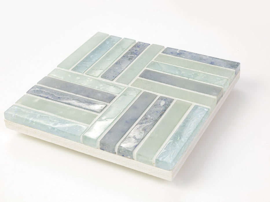 Glass Bermuda Blends Mosaic Clear & Frosted 2