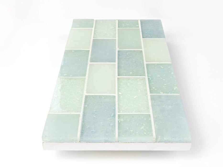 Glass Caribbean Blends Mosaic Clear & Frosted 3
