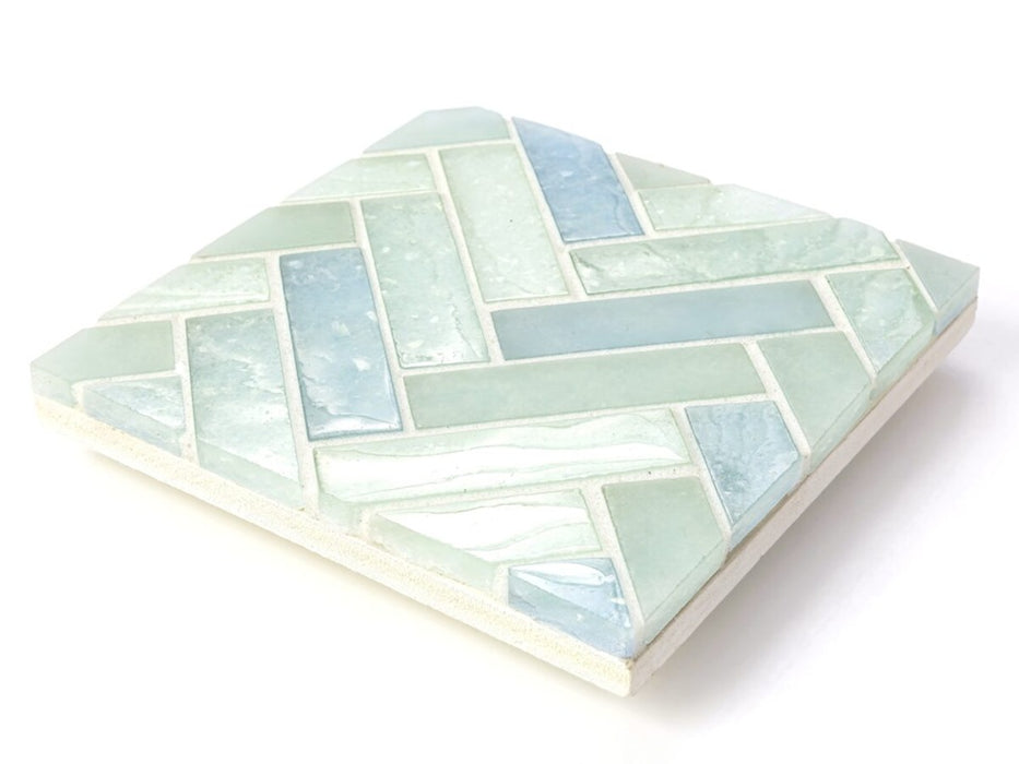 Glass Caribbean Blends Mosaic Clear & Frosted 2