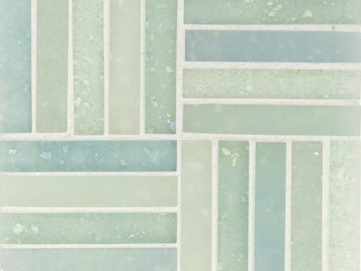 Glass Caribbean Blends Mosaic Clear & Frosted 1