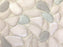 Full Sheet Sample - Liquid Rocks Pebble beach Pebble Glass Mosaic - 10.8" x 10.8" x 7 MM Frosted
