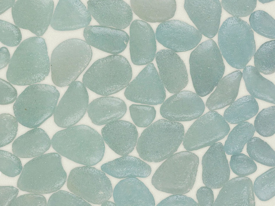 Glass Aqua Blue Mosaic Frosted 2