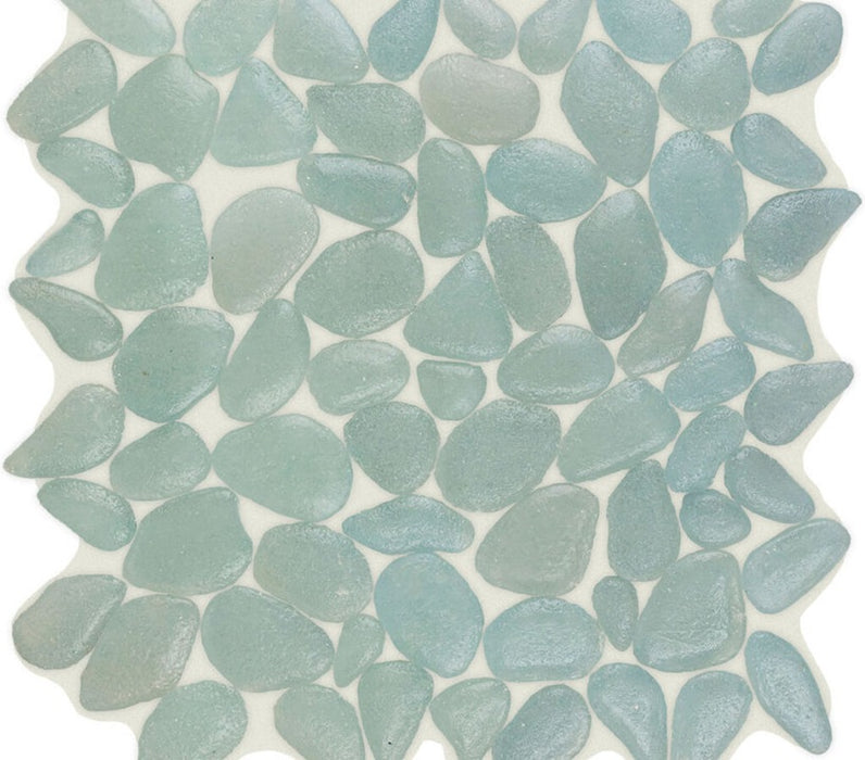 Glass Aqua Blue Mosaic Frosted 3
