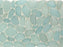 Full Sheet Sample - Liquid Rocks Aqua Blue Pebble Glass Mosaic - 10.8" x 10.8" x 7 MM Frosted