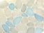 Full Sheet Sample - Liquid Rocks Clearwater Pebble Glass Mosaic - 10.8" x 10.8" x 7 MM Frosted