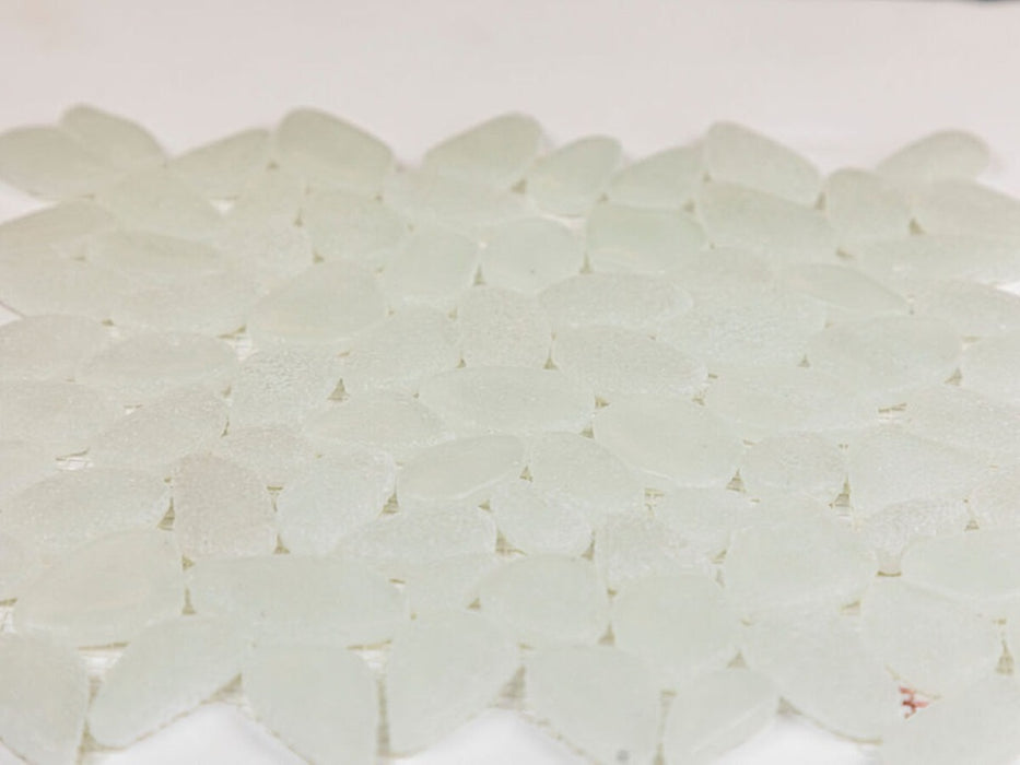 Glass Glacier White Mosaic Frosted 2