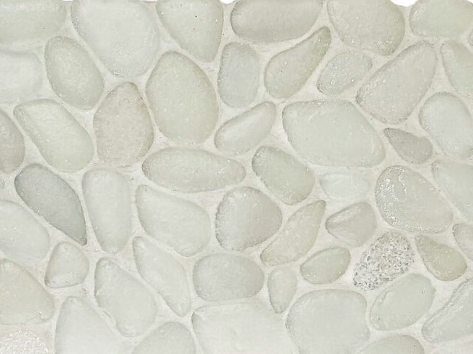 Glass Glacier White Mosaic Frosted 1