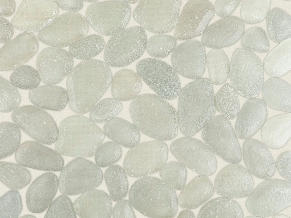 Glass Oysters Silver Mosaic Frosted 2