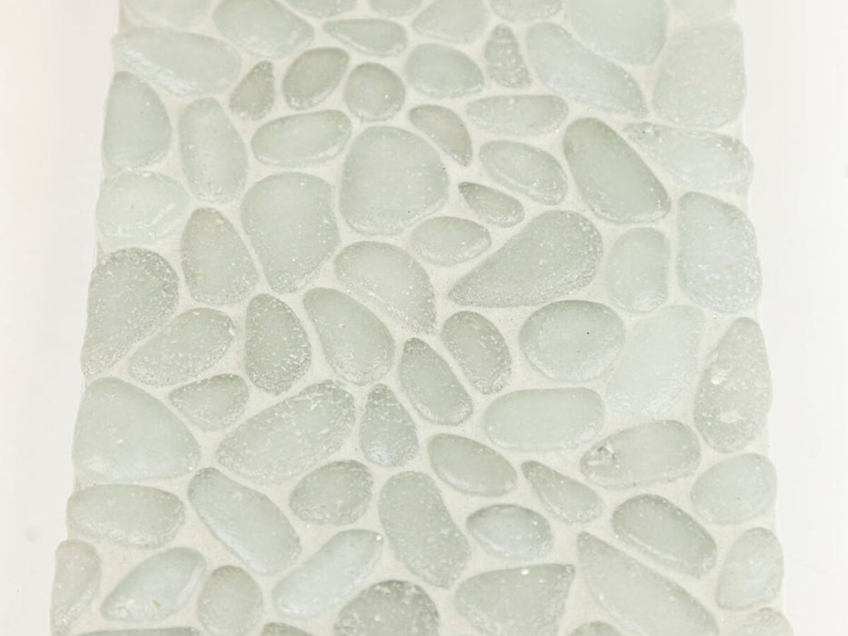 Glass Oysters Silver Mosaic Frosted 5