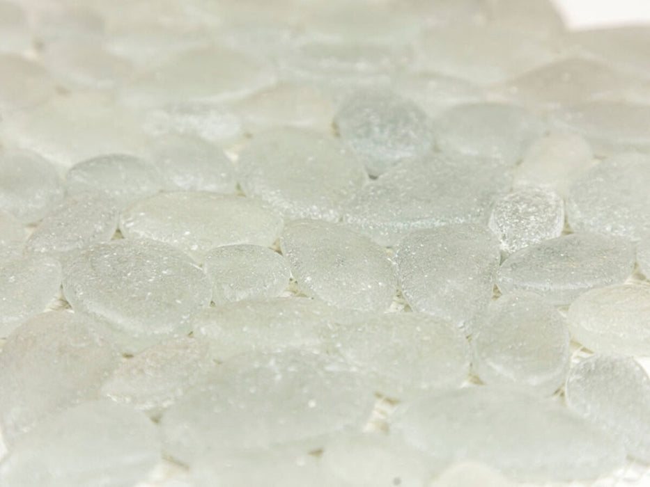 Glass Oysters Silver Mosaic Frosted 3