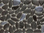 Full Sheet Sample - Liquid Rocks Abyss Black Pebble Glass Mosaic - 10.8" x 10.8" x 7 MM Frosted