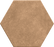 Full Tile Sample - Terracreta Chamotte Hexagon Porcelain Tile - 8.5" x 10" x 9 MM Honed