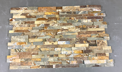 China Multi Color Slate Ledgestone - 6" x 24" Natural Cleft Face with Gauged Back