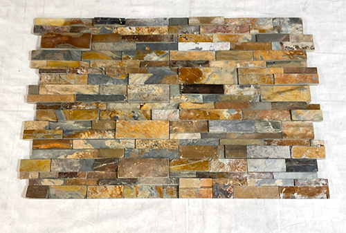 China Multi Color Slate Ledgestone - Natural Cleft Face, Gauged Back