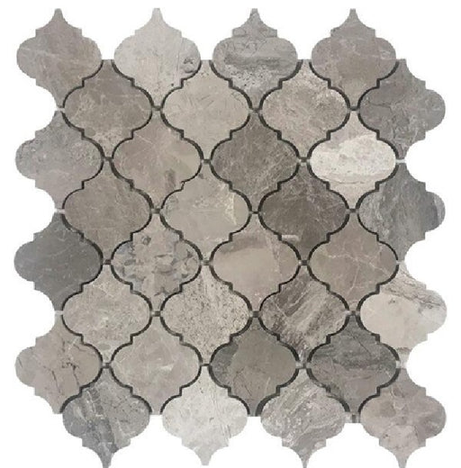 Hybrid Marble City Gray Waterjet Design STDHYWA Mosaic Stone 1