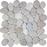 Full Sheet Sample - Aquatica Ocean Stones Classic Tan Deco Pebble Natural Stone Mosaic - 10.75" x 11.25" Matte