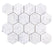 Full Sheet Sample - Venatino Goia Clawed Hexagon Natural Stone Mosaic - 3" x 3" Textured