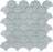 Full Sheet Sample - Aquatica Element Cloud Scallop Glass Mosaic - 11.75" x 11.75" Glossy