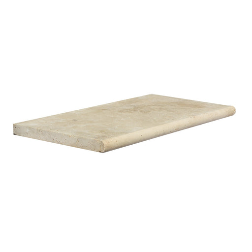 Coastal Travertine Ivory Bullnose Coping Tumbled 1