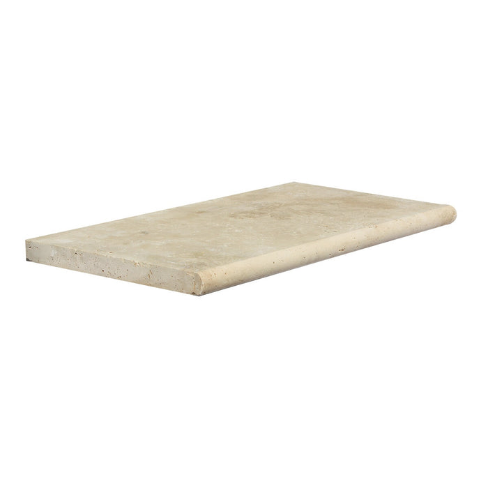 Coastal Travertine Ivory Bullnose Coping Tumbled 1