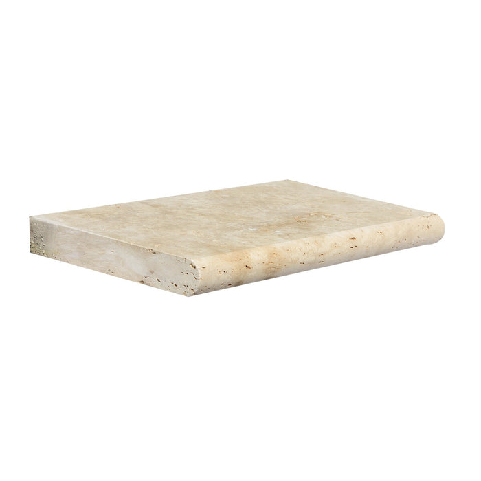 Coastal Travertine Ivory Modern Edge Coping Tumbled 1