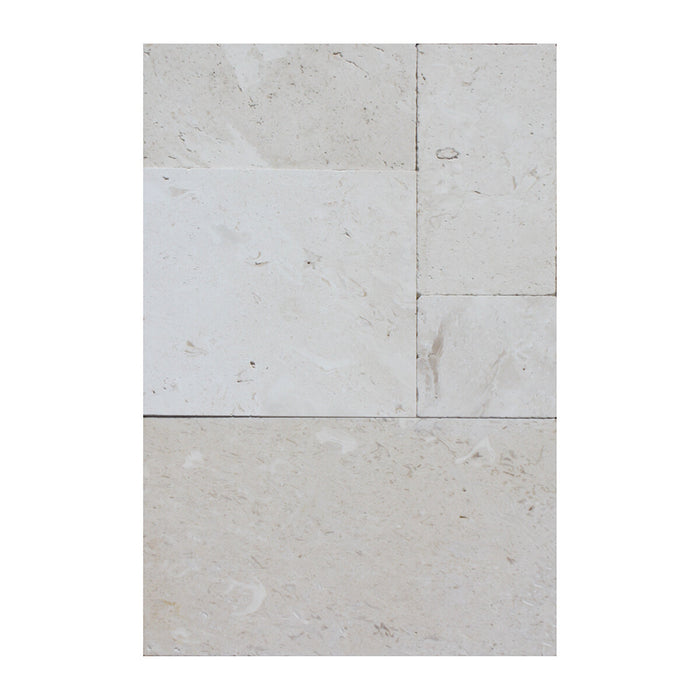 Coastal Limestone Shellstone French Paver Versailles Pattern Tumbled 2