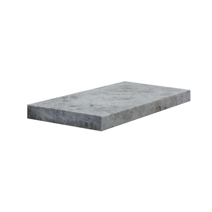 Coastal Marble Tundra Gray Modern Edge Coping Leather 1