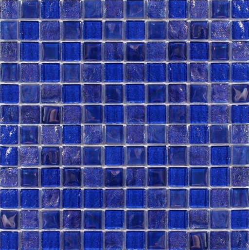 Aquatica Treasure Cobaltstone Glass Mosaic - 1" x 1"