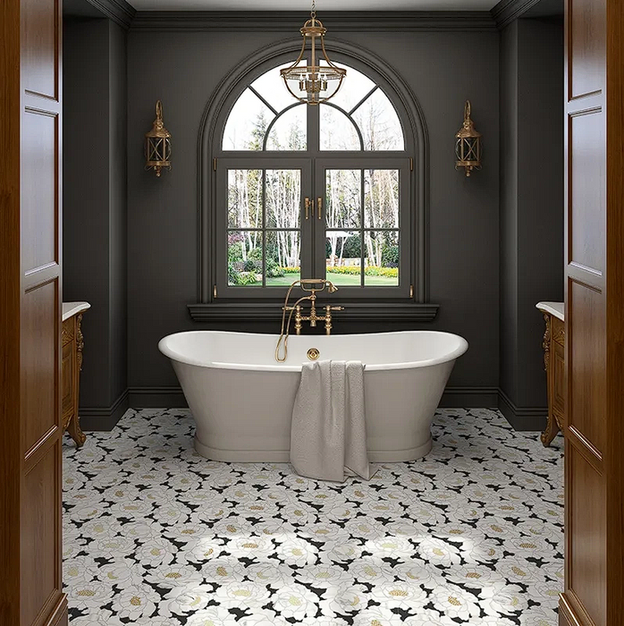 Skalini Majesty Colette Marble & Natural Stone Mosaic - 15" x 15.7"