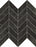 Full Sheet Sample - Concert Black Chevron Porcelain Mosaic - 12" x 12" x 9 MM Matte