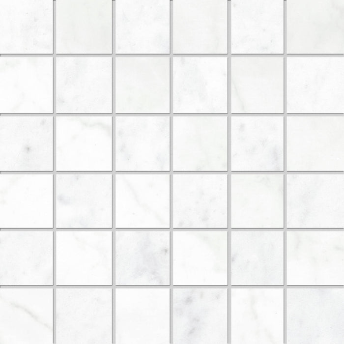 Full Sheet Sample - Concert White Porcelain Mosaic - 12" x 12" x 9 MM Matte