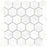 Full Sheet Sample - Concert White Esagona Texture Porcelain Mosaic - 10" x 10" x 9 MM Matte