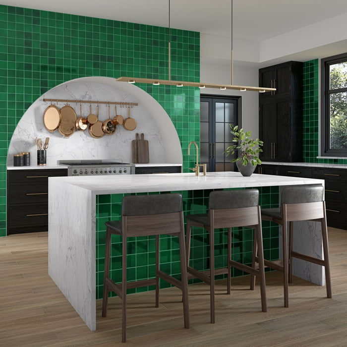 Contempee Ceramic Fern Handcrafted CE34 Tile Glossy 7