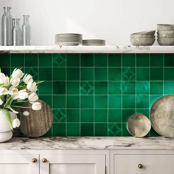 Contempee Ceramic Fern Star CE34 Tile Glossy 6