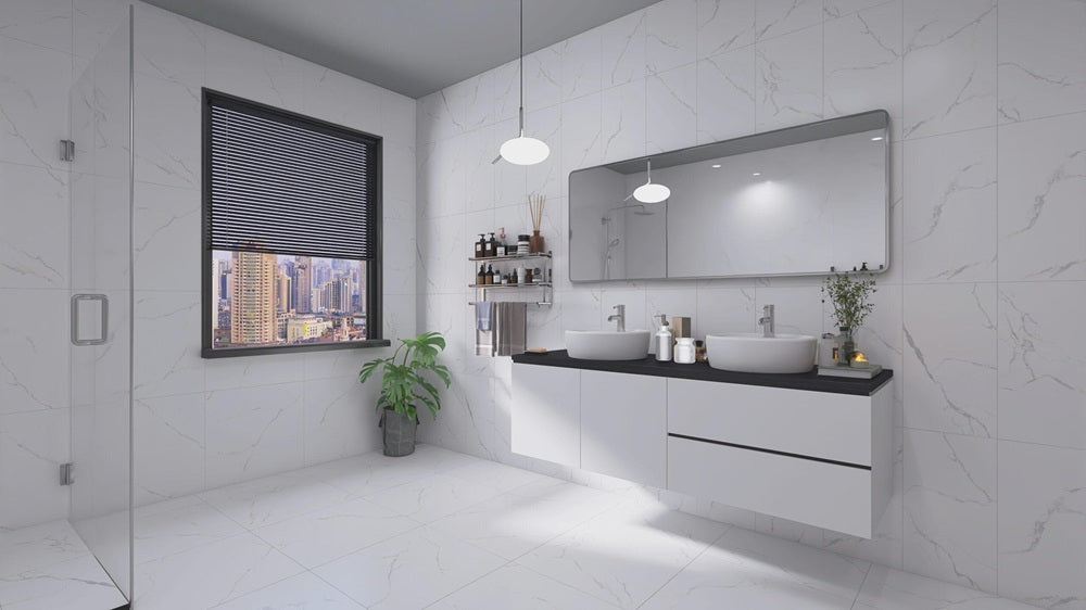 Cora Porcelain Cararra GRNCORA Tile Matte 1