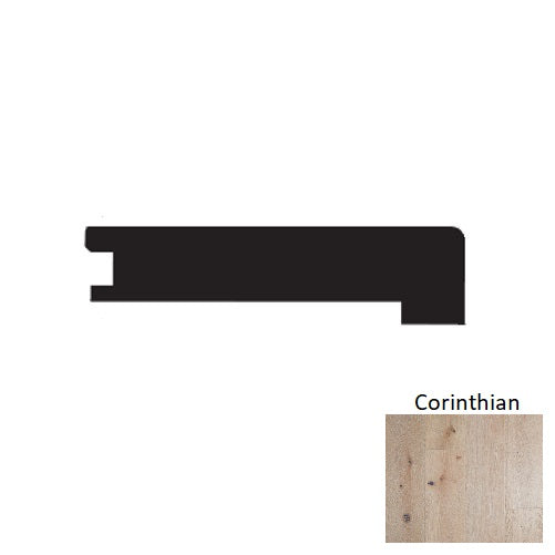 Mediterranean Corinthian Hardwood Moulding / Trim - 3" x 90" Square Flush Stair Nose