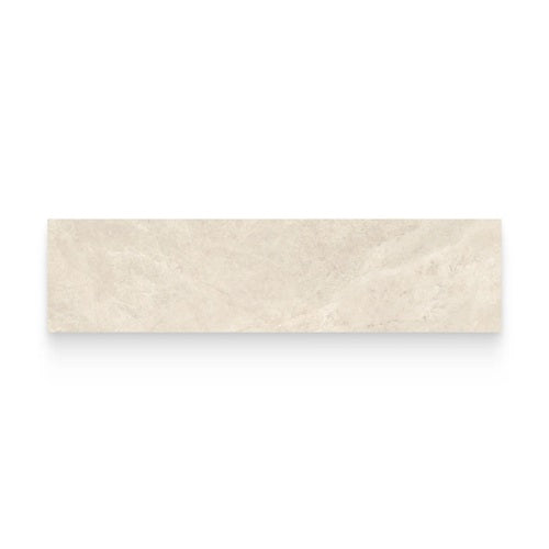 Full Liner Sample - Cosmopolitan Allure Ivory Porcelain Bullnose - 3" x 12" x 9 MM Matte