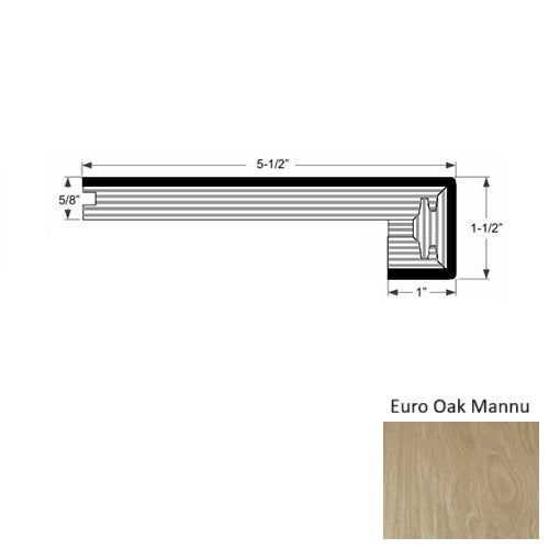 Costa Wood Euro Oak Mannu Square Stair Nose Urethane 1