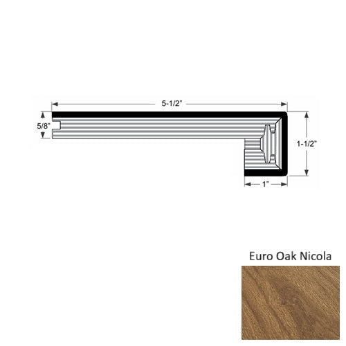 Costa Wood Euro Oak Nicola Square Stair Nose Urethane 1