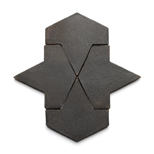 Full Tile Sample - Cotto Oscura Clay Tile - 6" x 6" x 5/8" Glazed