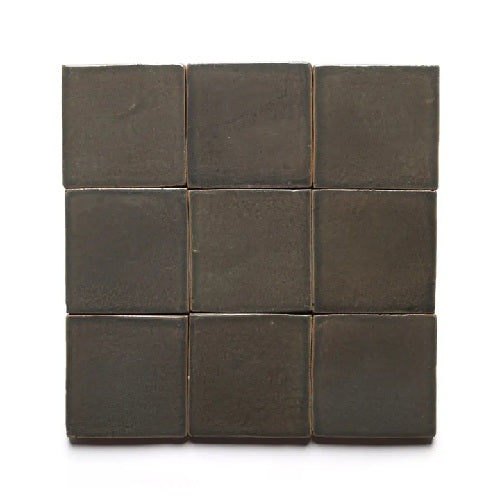 Full Tile Sample - Cotto Cacao Clay Tile - 4" x 4" x 5/8" Gloss & Satin