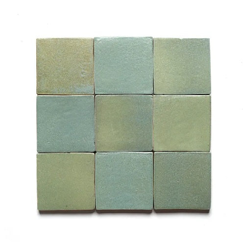 Full Tile Sample - Cotto Peyote Clay Tile - 4" x 4" x 5/8" Gloss & Satin