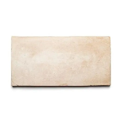 Full Tile Sample - Cotto Blanco Clay Tile - 6.5" x 13" x 5/8" Glazed