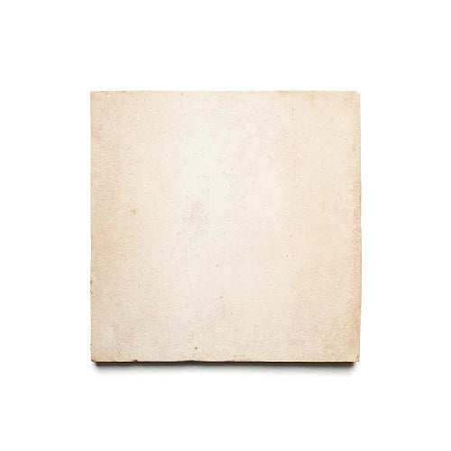 Full Tile Sample - Cotto Blanco Clay Tile - 8" x 8" x 5/8" Glazed